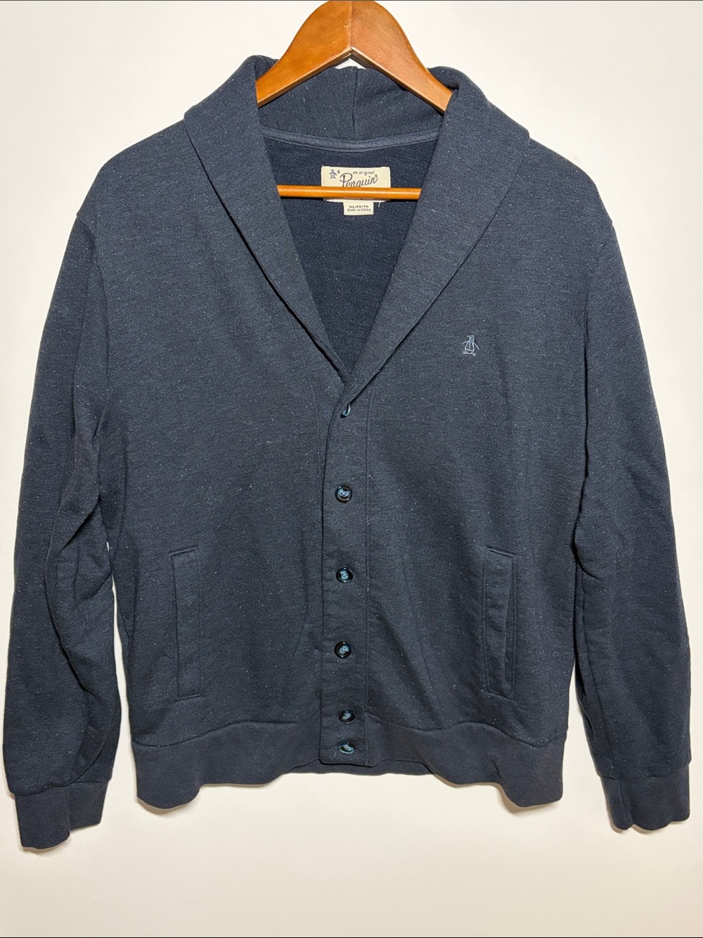 Original Penguin By Munsingwear Shawl Collar Cardigan Sweater XL